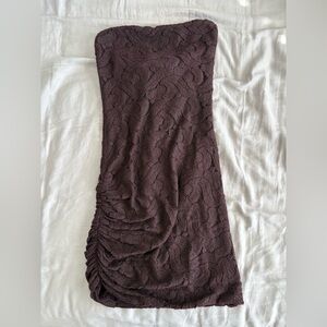 ALC Brown Lace Strapless Dress